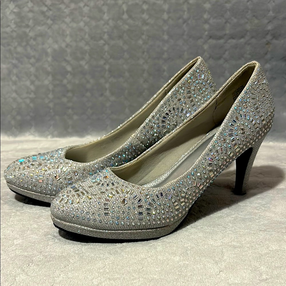Elegant Silver Women's Heels